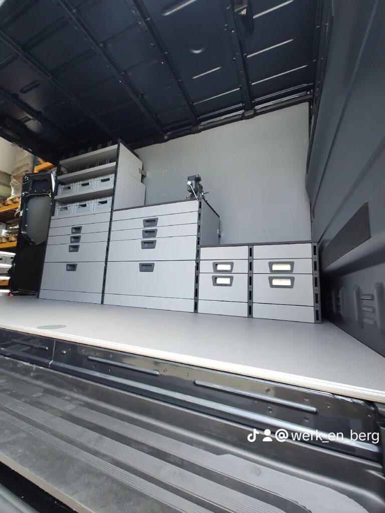 Vloer- en wandbekleding bedrijfswagen inrichting